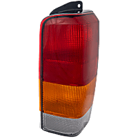 Passenger Side Tail Light, without Bulb, Halogen, Amber, Clear and Red Lens