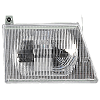 Passenger Side Headlight, with Bulb, Halogen, Clear Lens, CAPA Certified