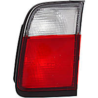 Passenger Side, Inner Tail Light, Without bulb(s), Halogen, Clear and Red Lens