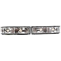 Driver and Passenger Side Corner Light, Without bulb(s), Halogen, Clear Lens, With Park/Signal Combination, With Diamond Design