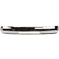 Front Bumper, Chrome, Without Mounting Brackets, Without Molding Holes