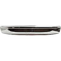 Front Bumper, Chrome, Without Molding Holes, Without Impact Strip Holes, Without Mounting Brackets