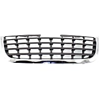 ARBC070101Q Grille Assembly, Chrome Shell with Black Insert, CAPA CERTIFIED