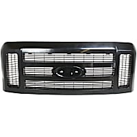 Grille Assembly, Painted Black Shell with Textured Dark Gray Insert