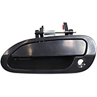 ARBH462102 Front, Driver Side Exterior Door Handle, Smooth Black, With Key Hole