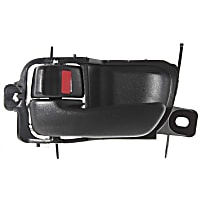 ARBT462128 Front or Rear, Driver Side Interior Door Handle, Textured Black, With Door Lock Button