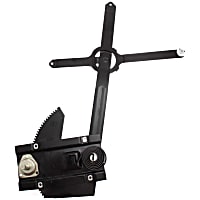 Front, Passenger Side Manual Window Regulator, Hand-Crank Type