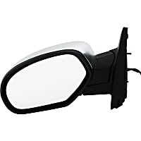 Driver Side Mirror, Power Adjust, Heated, Manual Folding, Chrome, No Signal Light, No Memory, No Puddle Light, No Auto-Dimming, No Blind Spot Feature