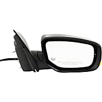 Passenger Side Mirror, Power, Manual Folding, Heated, Paintable, In-housing Signal Light, No Memory, With Puddle Light, No Auto-Dimming, No Blind Spot Feature