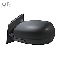 Driver Side Towing Mirror, Power, Non-Heated, Manual Folding, Textured Black, No Signal Light, No Memory, No Puddle Light, No Auto-Dimming, No Blind Spot Feature