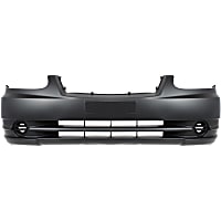 H010328PQ Front Bumper Cover, Primed, Without Fog Light Holes, CAPA CERTIFIED