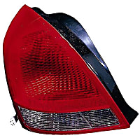H730131Q Passenger Side Tail Light, With bulb(s), Halogen, Clear and Red Lens, Sedan, CAPA CERTIFIED