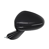 KA106EL-S Driver Side Mirror, Power, Manual Folding, Heated, Paintable, In-Housing Signal Light, Without Memory, Without Puddle Light, Without Auto-Dimming, With Blind Spot Detection in Glass