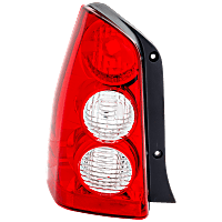 M730146 Driver Side Tail Light, Without bulb(s), Halogen, Clear and Red Lens