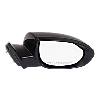 MA08ER Passenger Side Mirror, Power, Manual Folding, Non-Heated, Paintable, Without Signal Light, Without memory, With Puddle Light, Without Auto-Dimming, With Blind Spot Detection in Glass