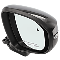 Passenger Side Mirror, Power Adjust, Non-Heated, Manual Folding, Paintable, In-housing Signal Light, No Memory, No Puddle Light, No Auto-Dimming, With Blind Spot Glass