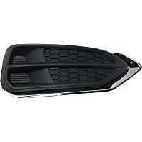 Front, Passenger Side Fog Light Cover, Textured Black, Base Model
