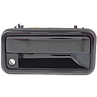 REPCV462383 Front, Passenger Side Exterior Door Handle, Smooth Black, With Key Hole
