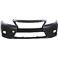 Front Primed Bumper Cover, With Fog Light Holes, Without Parking Aid Sensor Holes, CAPA CERTIFIED