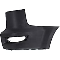 Rear, Passenger Side Bumper End, Primed Plastic