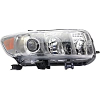 REPS100101Q Passenger Side Headlight, Without bulb(s), Halogen, Clear Lens, CAPA CERTIFIED