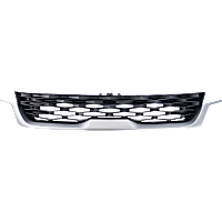 Grille Cover Textured Dark Gray Shell with Chrome Insert CAPA Certified