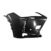 Front, Passenger Side Bumper End, Primed Plastic