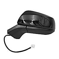 Driver Side Mirror, Power Adjust, Heated, Manual Folding, Paintable, No Signal Light, No Memory, No Puddle Light, No Auto-Dimming, With Blind Spot Detection in Glass