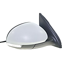VW12ER-S Passenger Side Mirror, Power, Power Folding, Heated, Paintable, In-housing Signal Light, With memory, With Puddle Light, Without Auto-Dimming, Without Blind Spot Feature