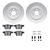 WDTH1-27033 Rear Brake Disc and Pad Kit, Plain Surface Ceramic R1 GEO-Carbon Rotors with European Ceramic Pads Series