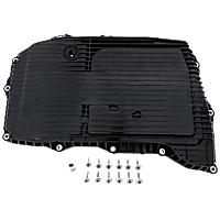 Transmission Pan - Black, Steel, Stock Depth, Sold individually