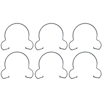 H5459 Direct Fit Disc Brake Anti-Rattle Clip, Set of 6