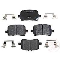 MGD1028CH Premium R-Line Series Ceramic Brake Pads With Layered Shims and Hardware