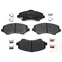 MGD1273CH Premium R-Line Series Ceramic Brake Pads With Layered Shims and Hardware