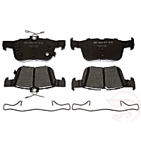 MGD1665CH Premium R-Line Series Ceramic Brake Pads With Layered Shims and Hardware