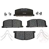 MGD242MH Premium R-Line Series Semi-Metallic Brake Pads With Layered Shims and Hardware