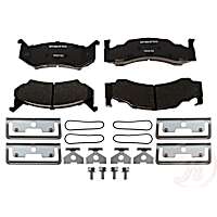 MGD269MH Premium R-Line Series Semi-Metallic Brake Pads With Layered Shims and Hardware