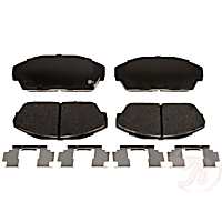 MGD409MH Premium R-Line Series Semi-Metallic Brake Pads With Layered Shims and Hardware