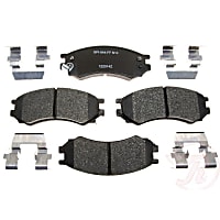 MGD507MH Premium R-Line Series Semi-Metallic Brake Pads With Layered Shims and Hardware