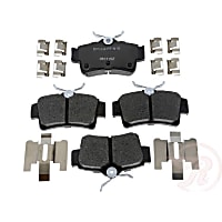 MGD627CH Premium R-Line Series Ceramic Brake Pads With Layered Shims and Hardware