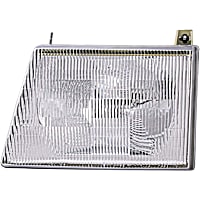 1592051 Driver Side Halogen Headlight, With bulb(s), OE Replacement