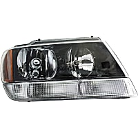 1592104 Driver Side Headlight, With bulb(s) - 03-05 Grand Cherokee (Laredo), Mexico Built