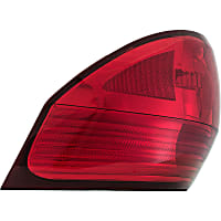 1611529 Passenger Side Halogen Tail Light, With bulb(s), Red Lens