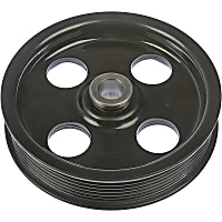 300-314 Power Steering Pump Pulley - Black, Composite, Serpentine, Direct Fit, Sold individually