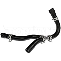 626-556 Heater Hose - Black, Aluminum and rubber, Branched hose, Direct Fit, Sold individually