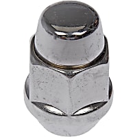 711-305 AutoGrade Series Lug Nut - Chrome, Steel, Bulge Seat Acorn, M12-1.50 Direct Fit, Set of 4