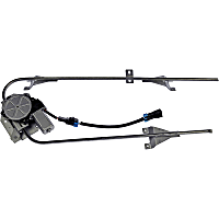741-5102 Front, Driver Side Power Window Regulator, With Motor