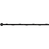 76003 Antenna Mast - Black, Steel, Direct Fit, Sold individually