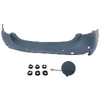 Rear Primed Bumper Cover, For Models with M Sport Package, with Parking Aid Sensor Holes and Park Distance Control Sensor Holes, Convertible/Coupe