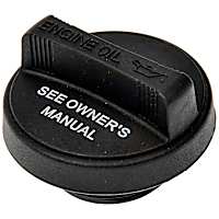 84111 Help Series Oil Filler Cap - Black, Plastic, Direct Fit, Sold individually